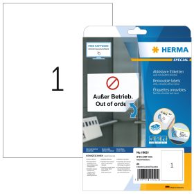 HERMA Etiketten Ablösbar A4 10021 weiss 25 Stück