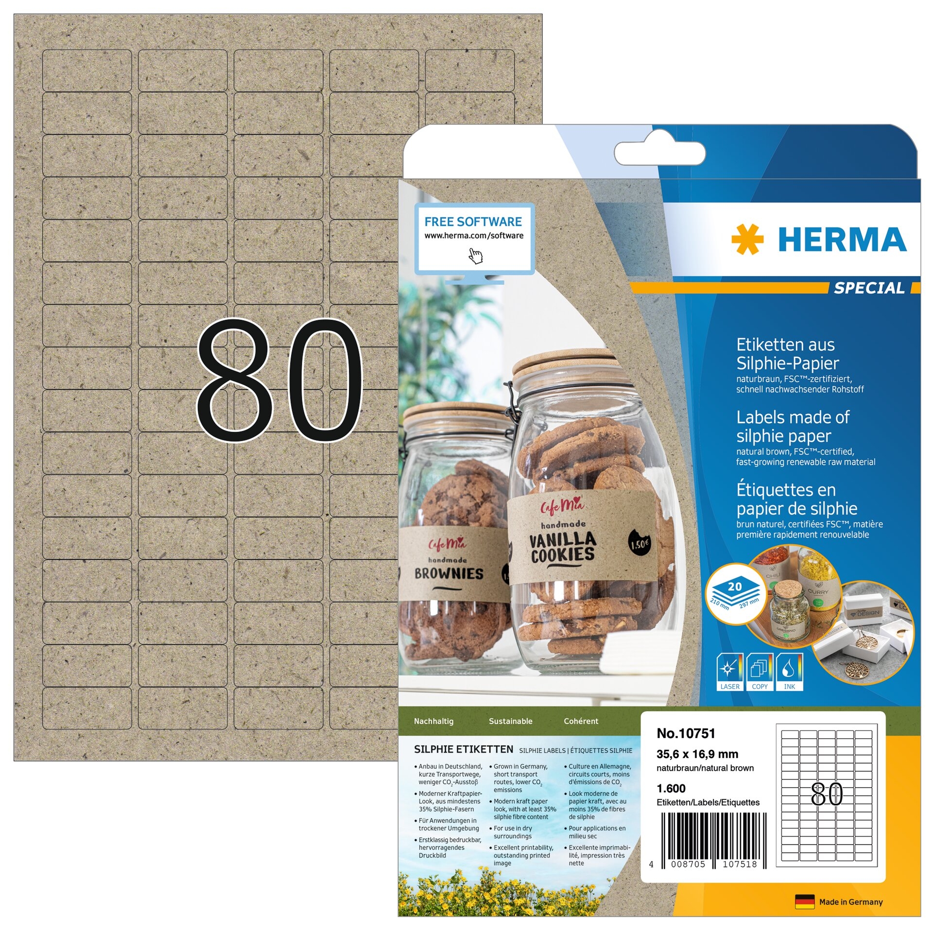 HERMA-10751-4008705107518 HERMA Etiketten 35,6 x 16,9 mm 10751 aus Silphie-Papier 1600 Stück – Hochwertig & günstig bei ShopDeca