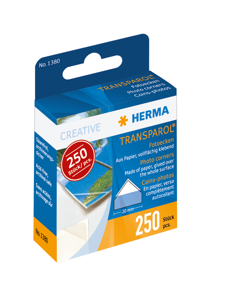 HERMA-1380-4008705013802 HERMA Fotoecken Transparol 1380 selbstklebend 250 Stück – Hochwertig & günstig bei ShopDeca