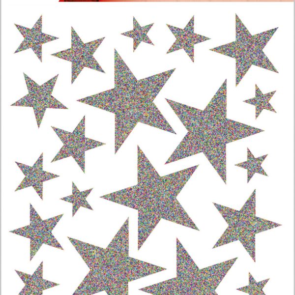 HERMA Sticker Sterne 15128 silber 27 Stück /1 Blatt
