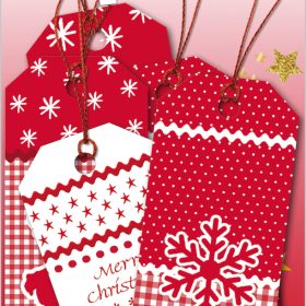 HERMA Geschenkanhänger Weihnachten 15274 rot 6 Stück