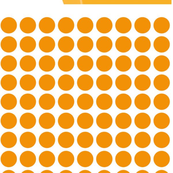 HERMA Markierungspunkte 8mm 1844 leuchtorange 540 Stück