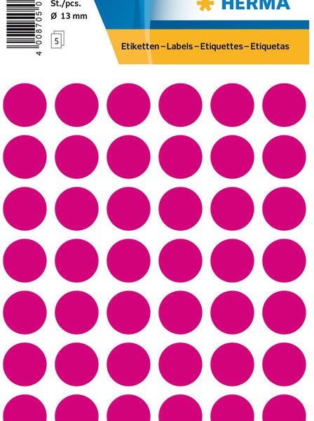 HERMA Markierungspunkte 13mm 1856 pink 240 Stück