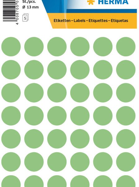 HERMA Markierungspunkte 13mm 1865 grün 240 Stück
