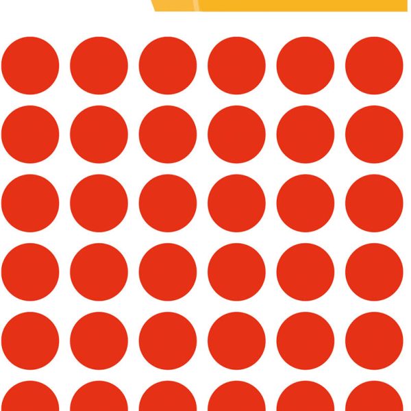 HERMA Etiketten rund 13mm 1866 leuchtrot 240 Stück