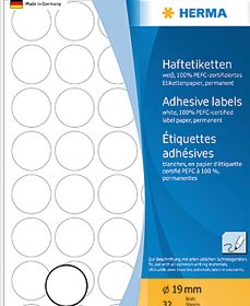HERMA Etiketten rund 19mm 2250 weiss 1280 Stück