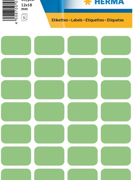 HERMA Etiketten 12×18mm 3645 grün 160 Stück