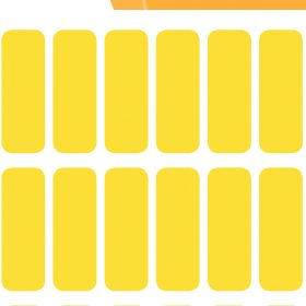 HERMA Haftetiketten 12x34mm 3651 gelb, perm. 90 Stück
