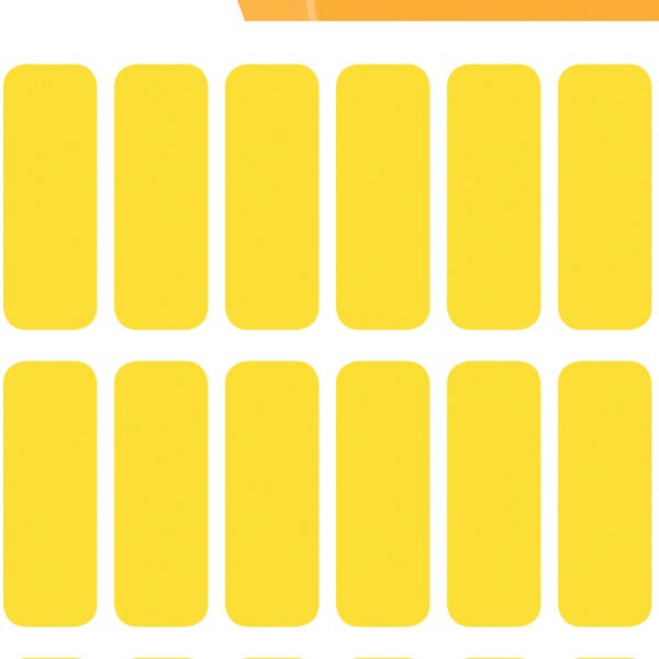 HERMA Haftetiketten 12x34mm 3651 gelb, perm. 90 Stück