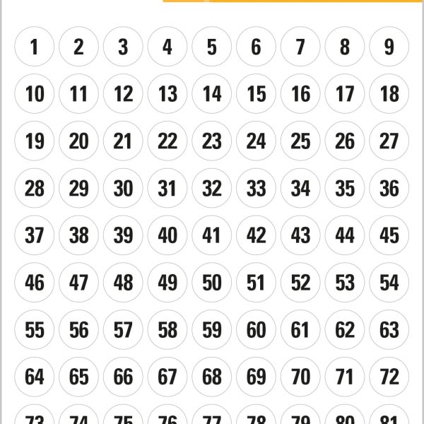 HERMA Zahlenetiketten 8mm 4128 1-540 5 Stück