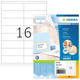 HERMA Etiketten Premium 105×35mm 4427 weiss 1600 Stück