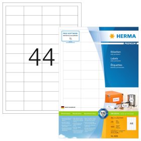 HERMA Etiketten Premium 48,3×25,4mm 4608 weiss 8800 Stück