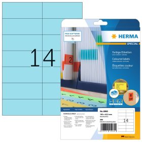 HERMA Etiketten Special 105x42,3mm 5060 blau 280 Stück