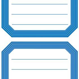 HERMA Heftschilder 55×82mm 5714 Rand blau, liniert 12 Stück