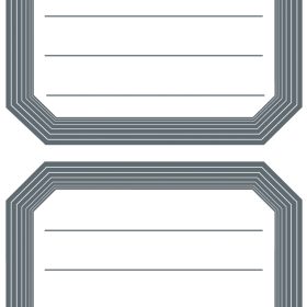 HERMA Heftschilder 55×82mm 5719 Rand grau, liniert 12 Stück