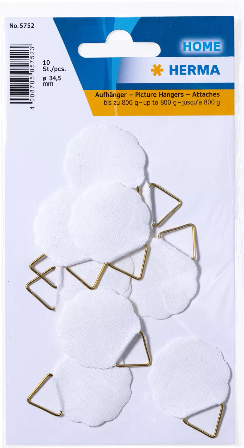 HERMA-5752-4008705057523 HERMA Bildaufhänger 34.5mm 5752 Messing 10 Stück – Hochwertig & günstig bei ShopDeca