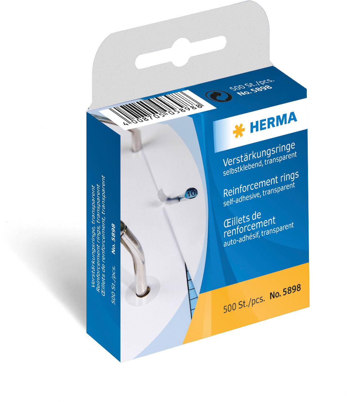 HERMA-5898-4008705058988 HERMA Verstärkungsringe 5898 transparent 500 Stück – Hochwertig & günstig bei ShopDeca