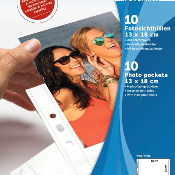 HERMA Fotophan Sichtmappen 13x18cm 7587 4 Stück/10 Blatt