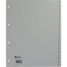 HETZEL Register PP A4+ 25262481 grau A-Z 20-teilig