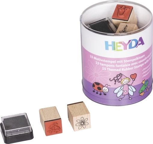HEYDA-204888487-4005329884870 HEYDA Stempel-Dose 204888487 Prinz./Feen 15 Stück – Hochwertig & günstig bei ShopDeca