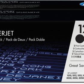 HP Toner-Modul 12A schwarz Q2612AD LaserJet 1010 2 Stück