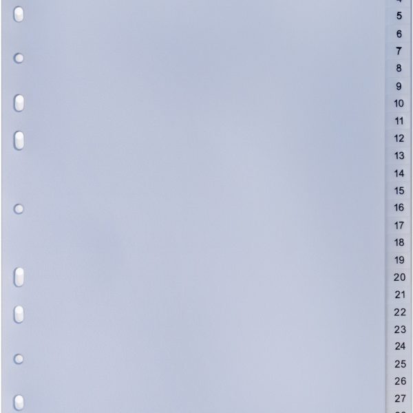 HWB Register PP A4 3604.49 transparent 1-31