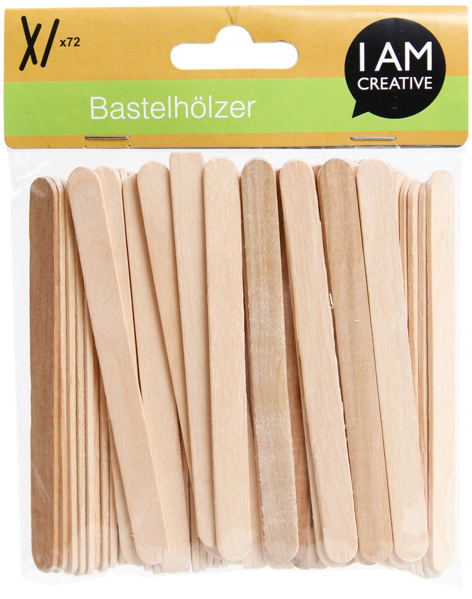 I-AM-CREATIVE-1302-7611983151646 I AM CREATIVE Bastelhölzer 1302 natur, 110x11mm, 72 Stück – Hochwertig & günstig bei ShopDeca