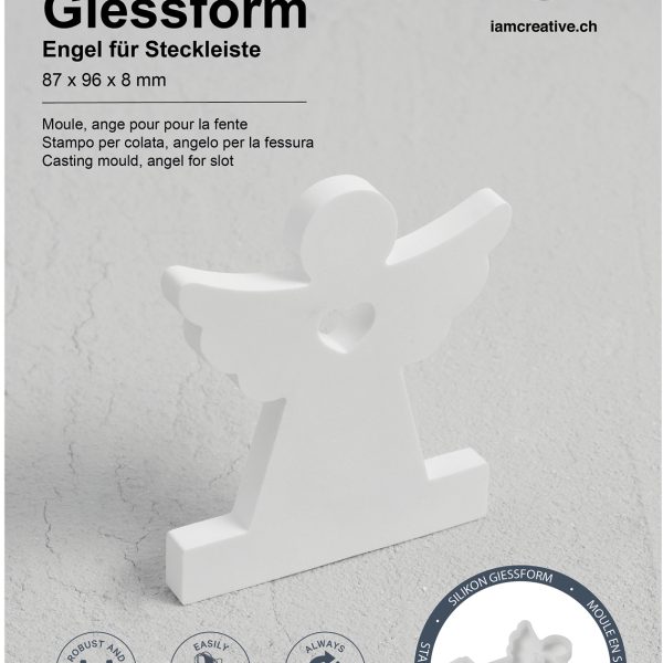 I AM CREATIVE Silikon Giessform 1704.35 Engel für Steckleiste