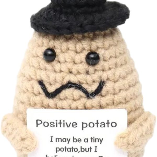 I AM CREATIVE Positive Potato mit Hut 8cm 212747 hellbeige