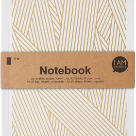 I AM CREATIVE Notizbuch A5 4005.16 gold/grau 80 Seiten