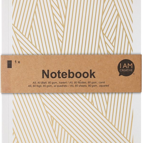I AM CREATIVE Notizbuch A5 4005.16 gold/grau 80 Seiten