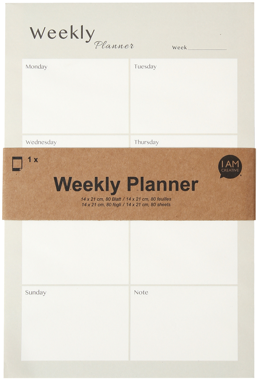 I-AM-CREATIVE-4005.25-7611983211999 I AM CREATIVE Wochenplaner 14x21cm 4005.25 grün 80 Blatt – Hochwertig & günstig bei ShopDeca