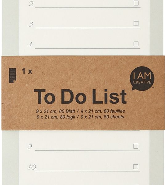 I AM CREATIVE To Do Liste 9x21cm 4005.37 grün 80 Blatt