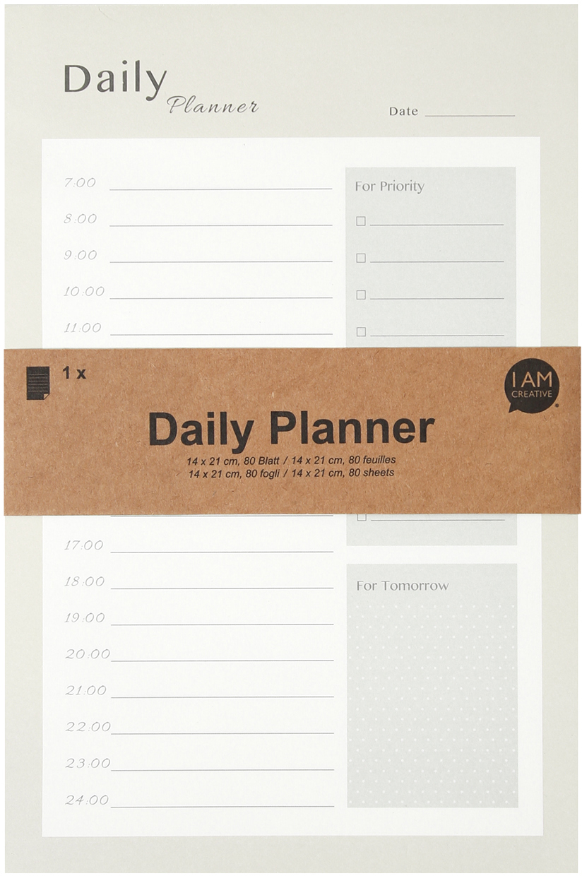 I-AM-CREATIVE-4005.39-7611983211975 I AM CREATIVE Tagesplaner 14x21cm 4005.39 grün 80 Blatt – Hochwertig & günstig bei ShopDeca