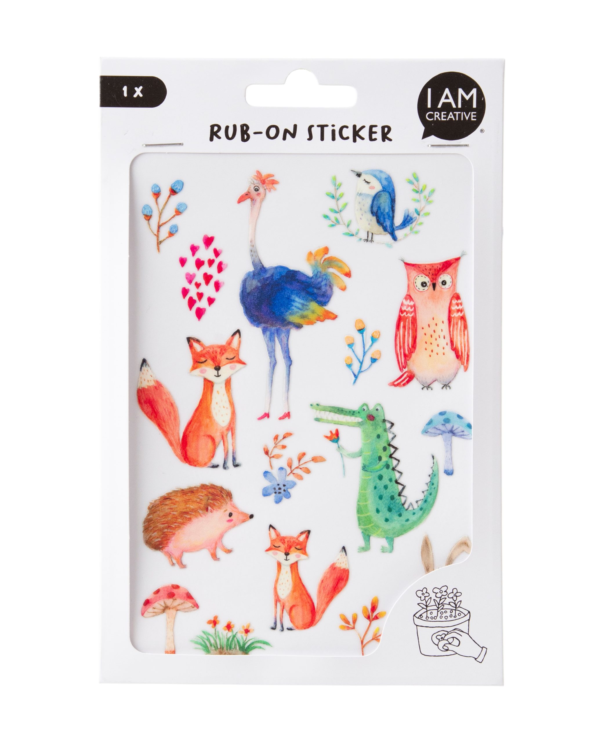 I-AM-CREATIVE-4010.64-7611983265619 I AM CREATIVE Rub on Sticker 12x17.7cm 4010.64 Zoo – Hochwertig & günstig bei ShopDeca