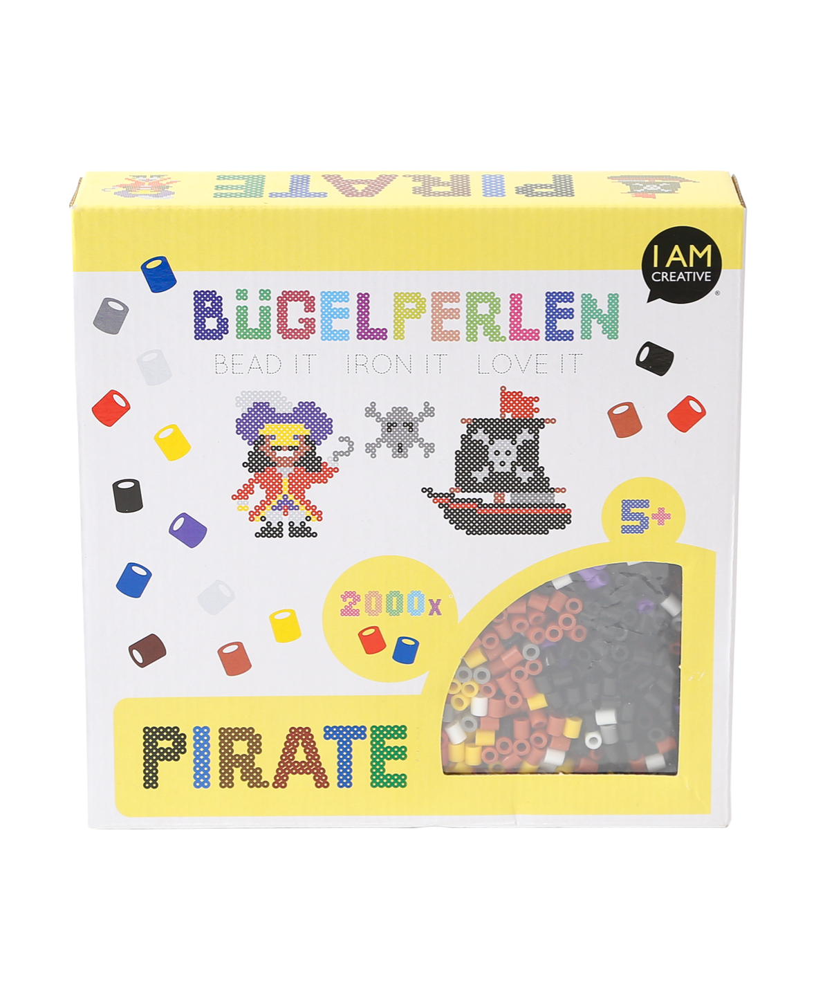 I-AM-CREATIVE-4012.35-7611983182756 I AM CREATIVE Bügelperlen Set Pirat 4012.35 2000 Stück – Hochwertig & günstig bei ShopDeca