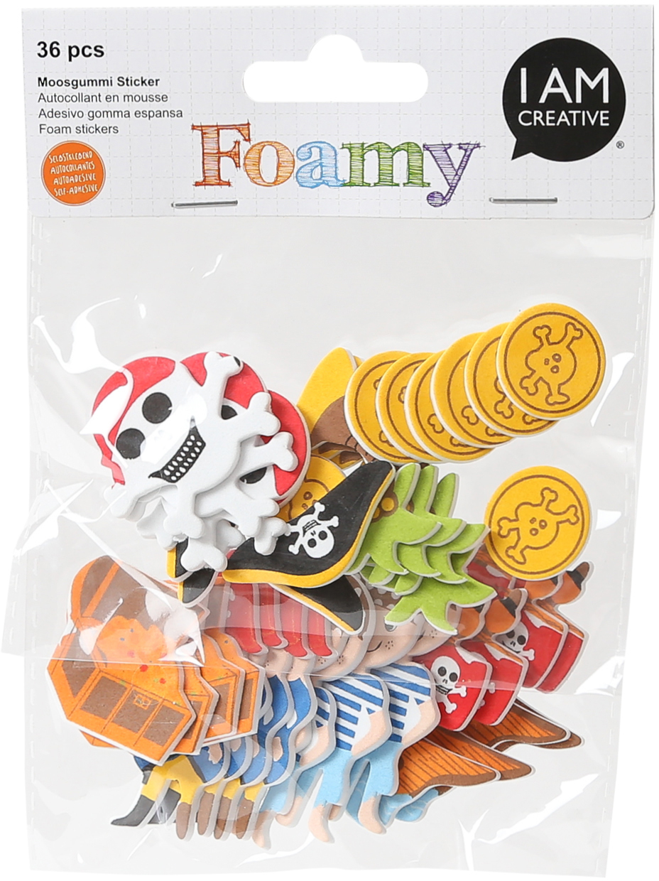 I-AM-CREATIVE-4019.51-7611983193141 I AM CREATIVE Foamy 4019.51 Pirat, 36 Stück – Hochwertig & günstig bei ShopDeca