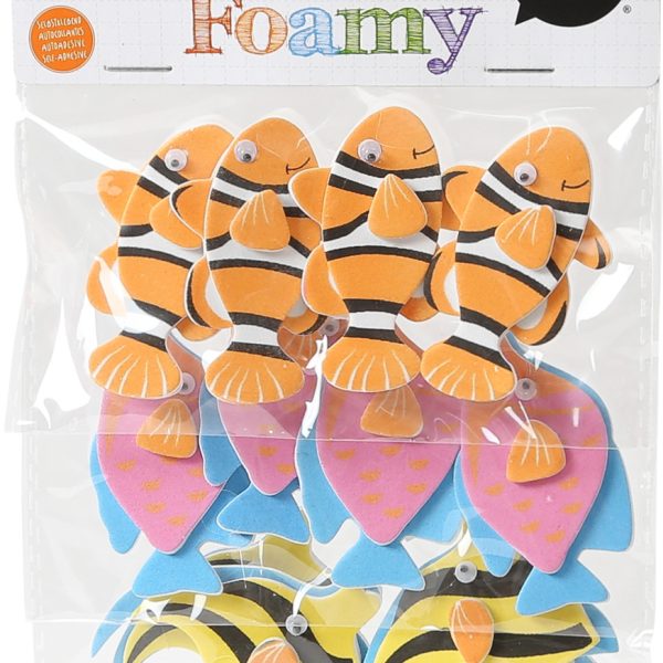 I AM CREATIVE Foamy 4019.52 Fisch, 12 Stück