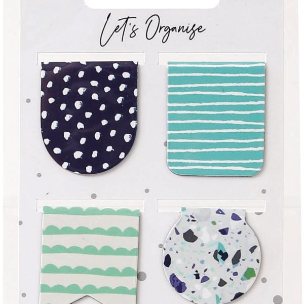 I AM CREATIVE Buchzeichen Let`s Organize 4035.03 magnetisch, 4 assortiert