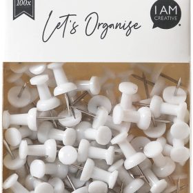 I AM CREATIVE Pinnadeln Let`s Organize 4035.15 weiss, 9x24cm 100 Stück