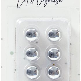 I AM CREATIVE Dekomagnet Let`s Organize 4035.38 silber, rund 8 Stück