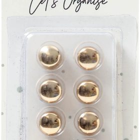 I AM CREATIVE Dekomagnet Let`s Organize 4035.39 gold, rund 8 Stück