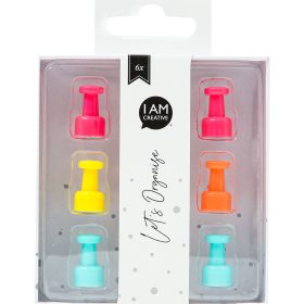 I AM CREATIVE Magnet Pin Let`s Organize 4035.57 bunt 6 Stück