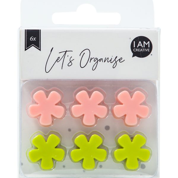 I AM CREATIVE Magnet Blume Let`s Organize 4035.59 pastell 6 Stück