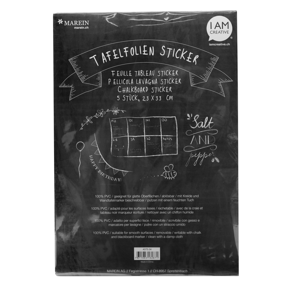 I-AM-CREATIVE-4075.04-7611983162871 I AM CREATIVE Tafelfolien Sticker 4075.04 23x33cm, 5 Stück – Hochwertig & günstig bei ShopDeca