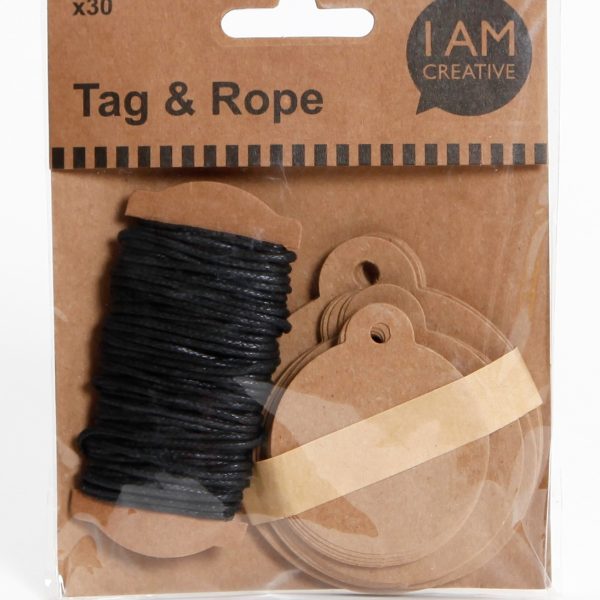 I AM CREATIVE Anhänger Natur 4087.11 rund, 30 Stück