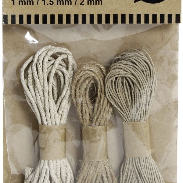 I AM CREATIVE Jutebänder 2.5m 4087.12 assortiert 3 Stück