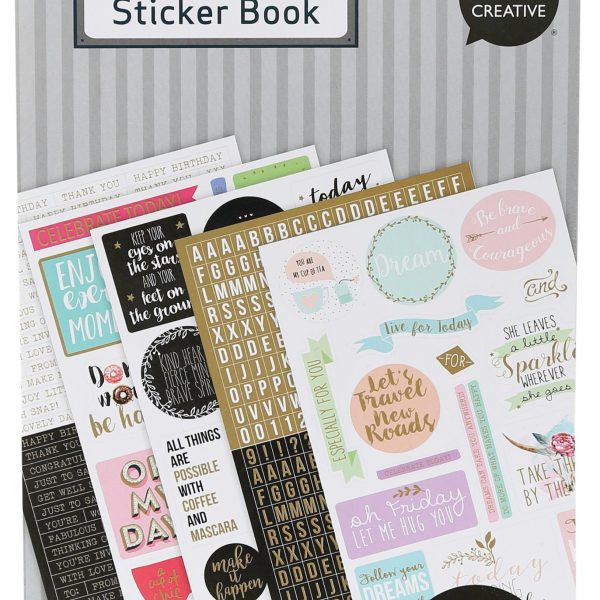 I AM CREATIVE Stickerbook 4087.473 Sprüche, 5 Blatt