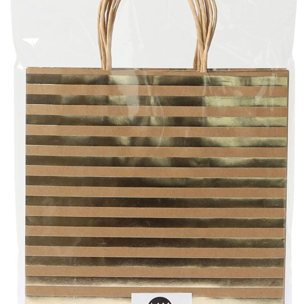 I AM CREATIVE Papiertüten, 4 Stück 4088.05 braun/gold, 25.4x30x12.7cm