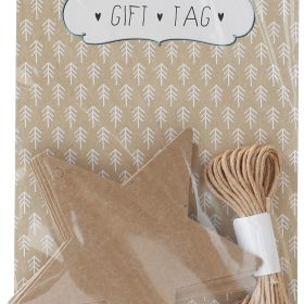 I AM CREATIVE Geschenkanhänger 4088.36 BOHO Stern II, 20 Stück